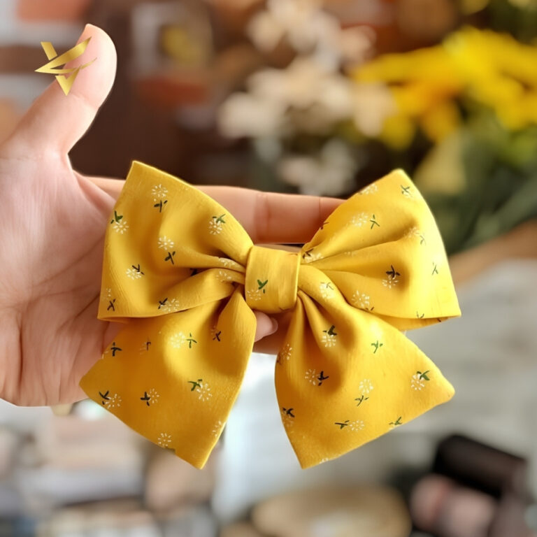 Alternative view of Cặp nơ vải Linen handmade